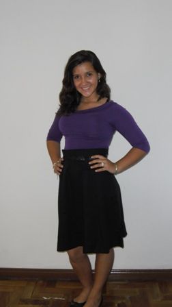 Blusa gola canoa